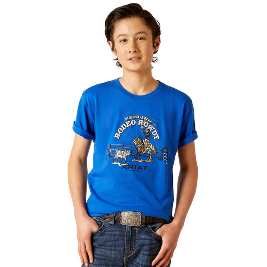 Ariat Boys Rodeo Toys Short Sleeve T-Shirt - Royal