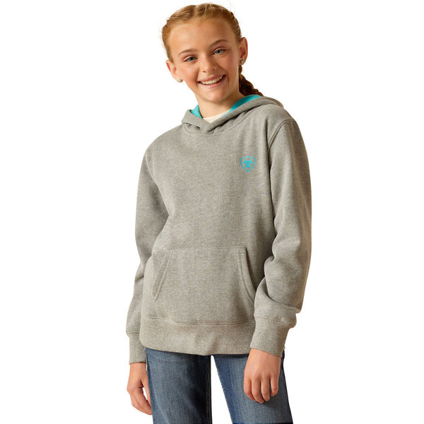 Ariat Girls' Equipment Hoodie - Heather Grey (10048586)