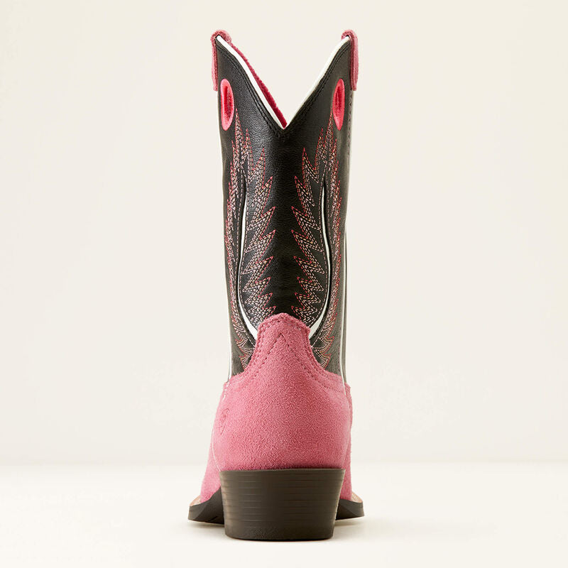 Ariat Kids Futurity Fort Worth Western Boot (Haute Pink Suede / Madison Avenue)