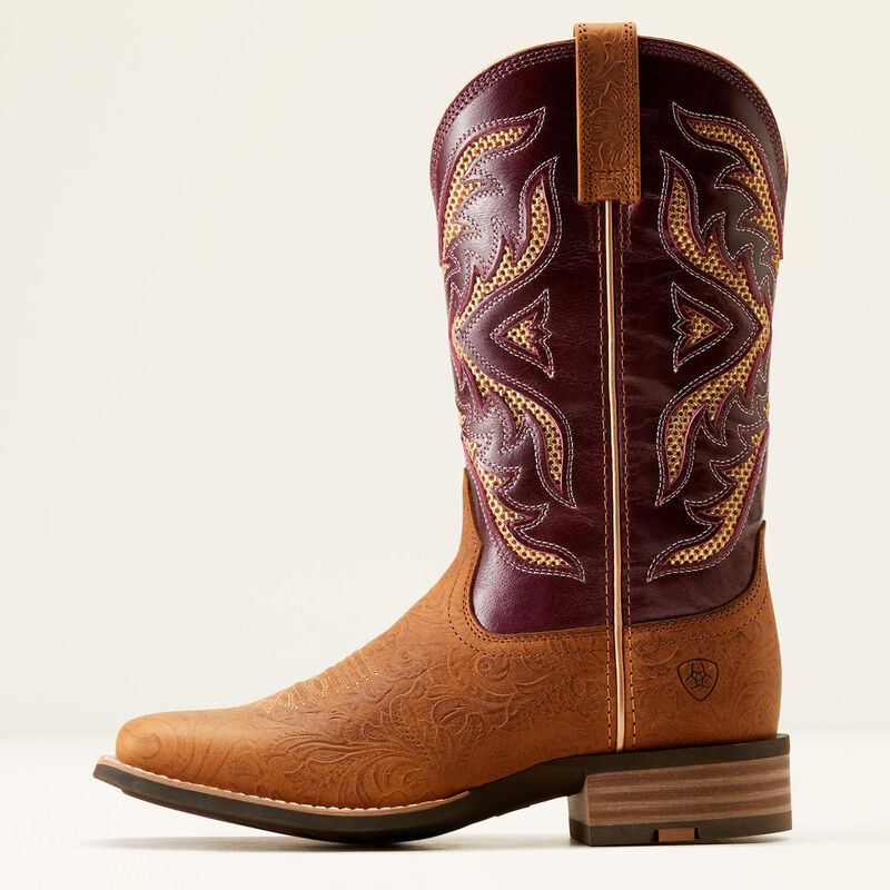 Ariat Women's San Angelo VenTEK 360 (Tooled Toasted Almond/Aged Merlot)