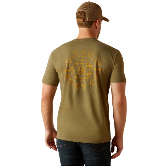 Ariat Men's Bisbee Circle S/S T-Shirt (Military Heather)