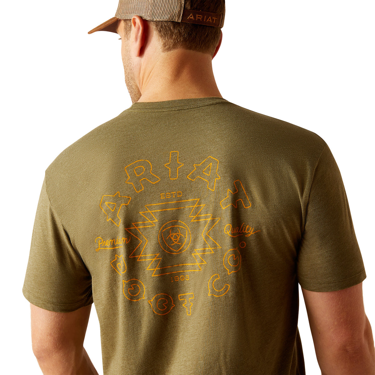 Ariat Men's Bisbee Circle S/S T-Shirt (Military Heather)