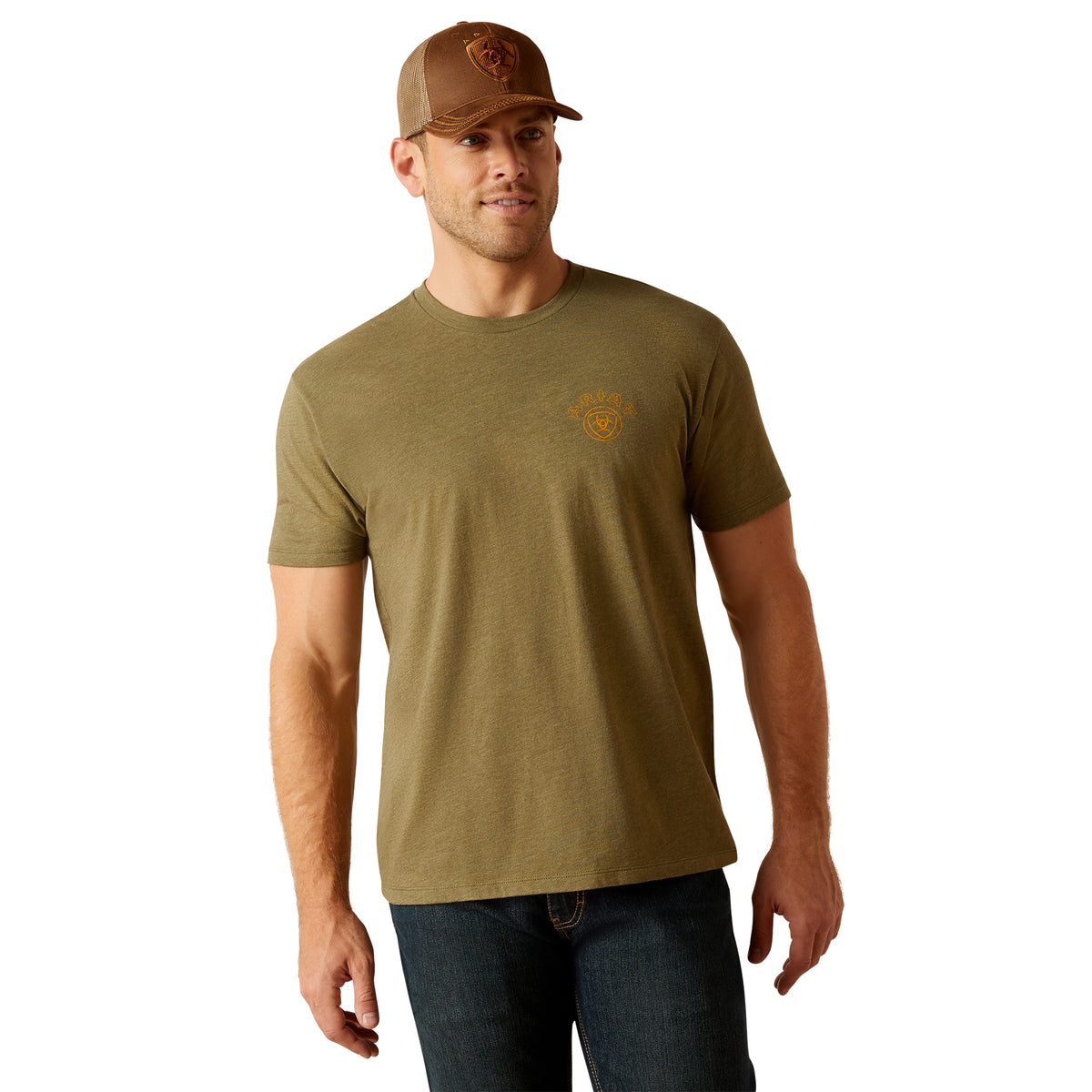 Ariat Men's Bisbee Circle S/S T-Shirt (Military Heather)