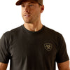 Ariat Men's Rider Label S/S T-Shirt (Charcoal Heather)