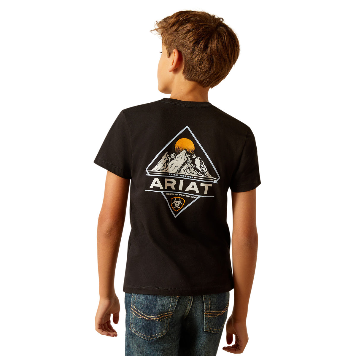 Ariat Boys DMND Mountain T-Shirt (Black)