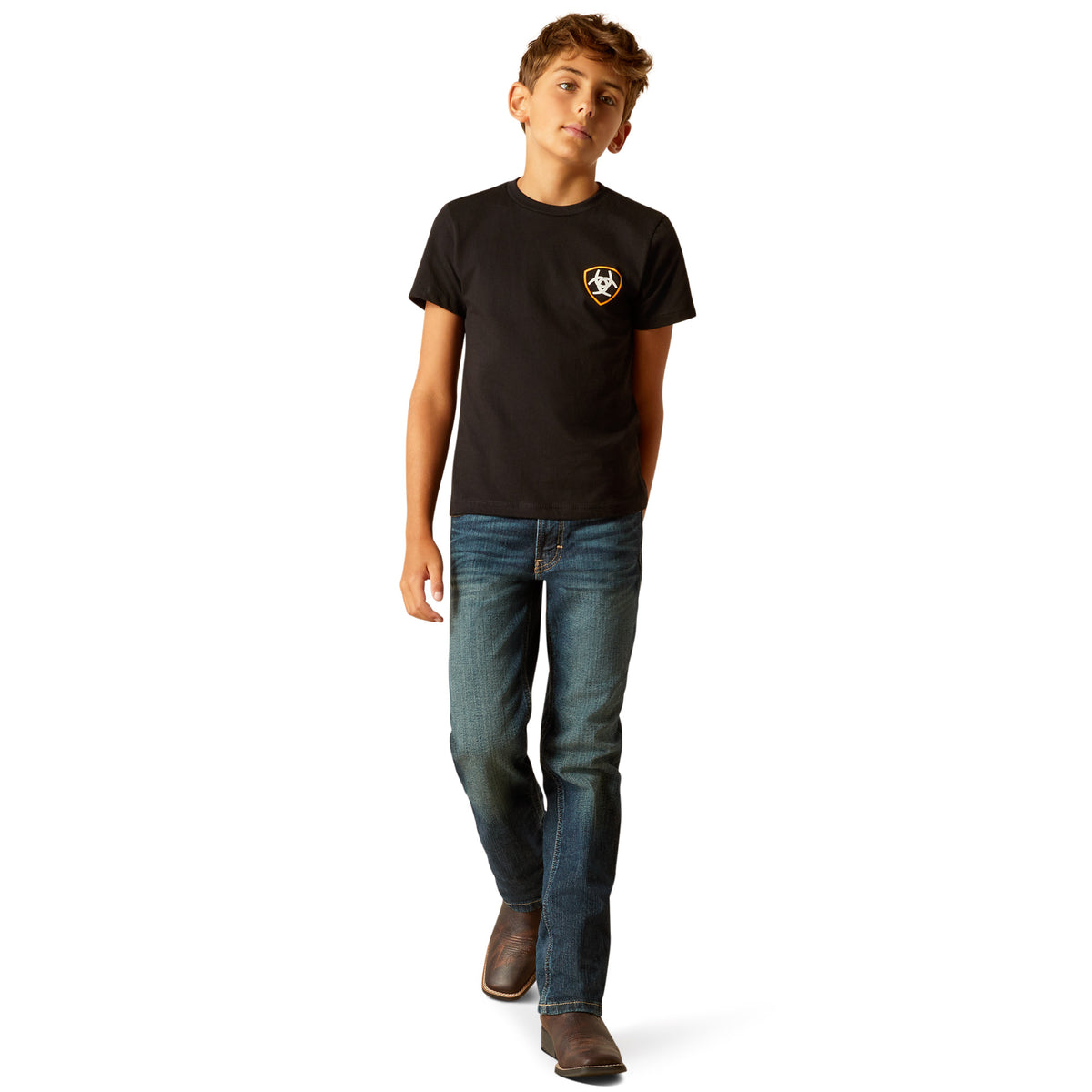 Ariat Boys DMND Mountain T-Shirt (Black)