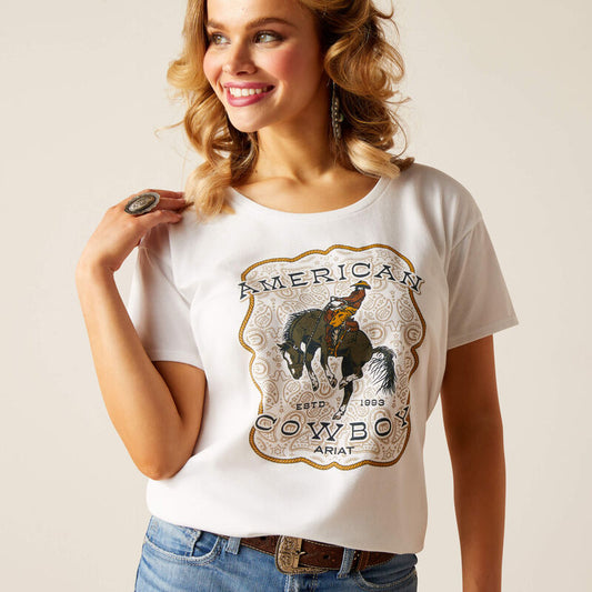 Ariat Women's American Cowboy T-Shirt (White)