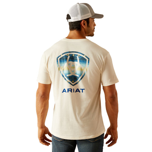 Ariat Men's Logo S/S T-Shirt (Off White)