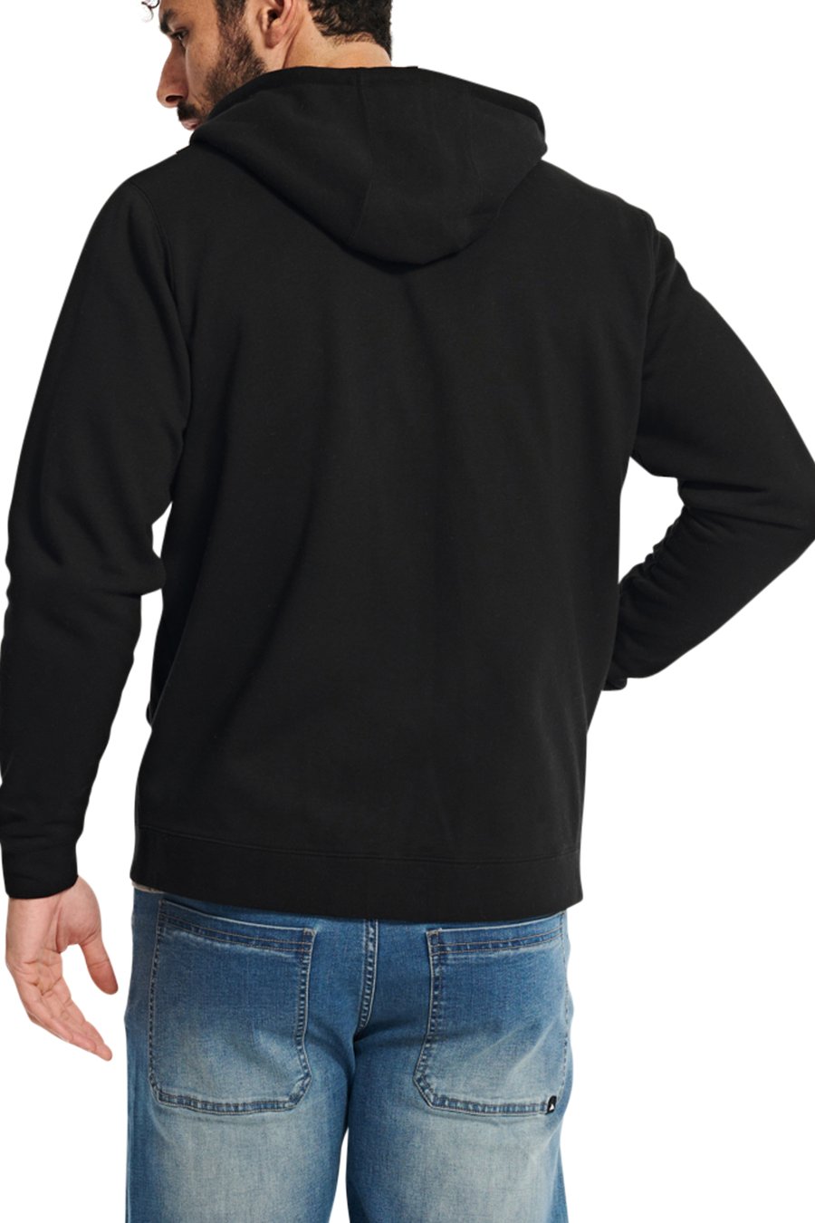 CAT MEN'S MIDWEIGHT BANNER FULL ZIP HOODIE - BLACK/NOIR