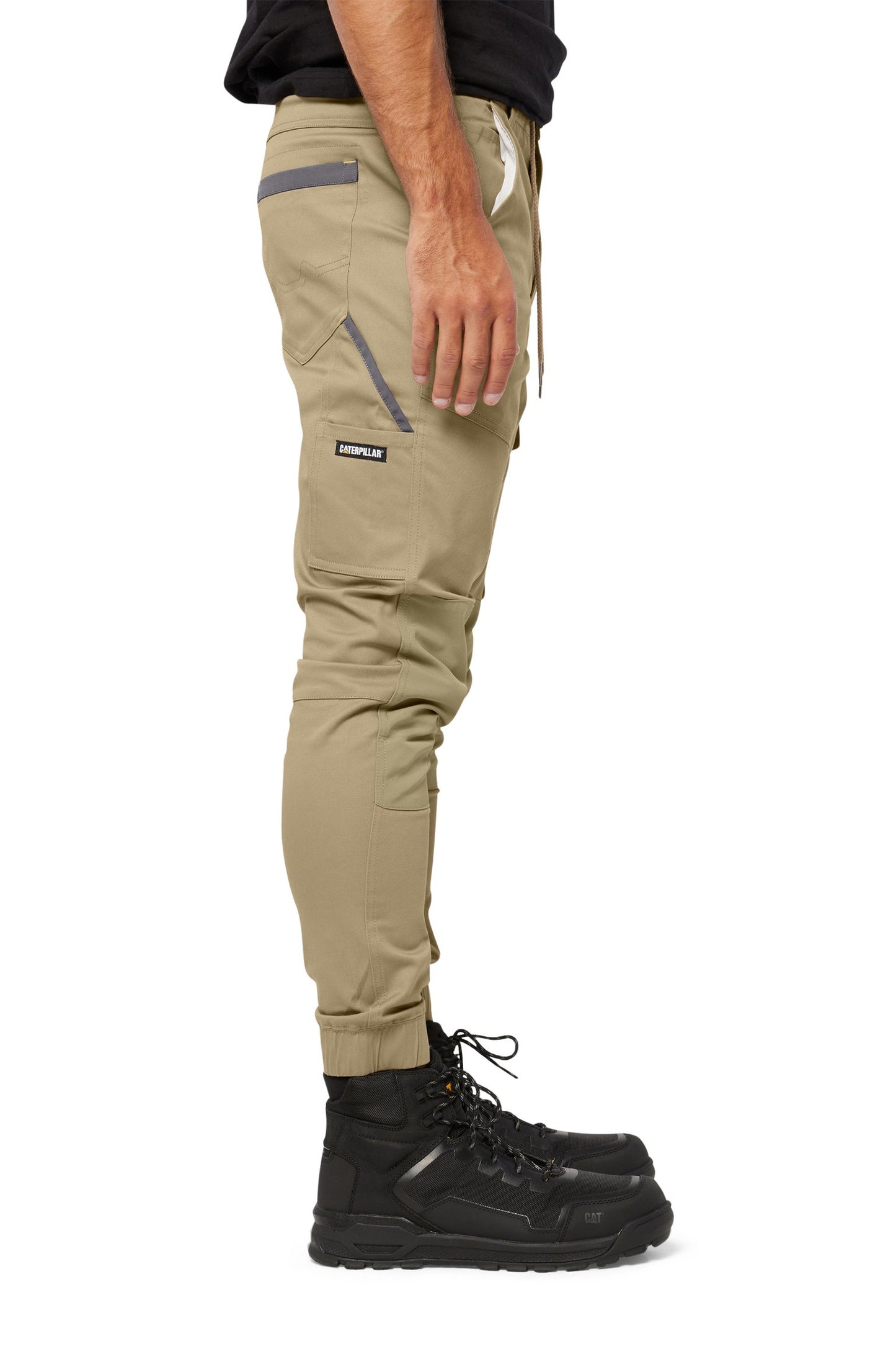 CAT MEN'S CUFFED DYNAMIC PANT - KHAKI