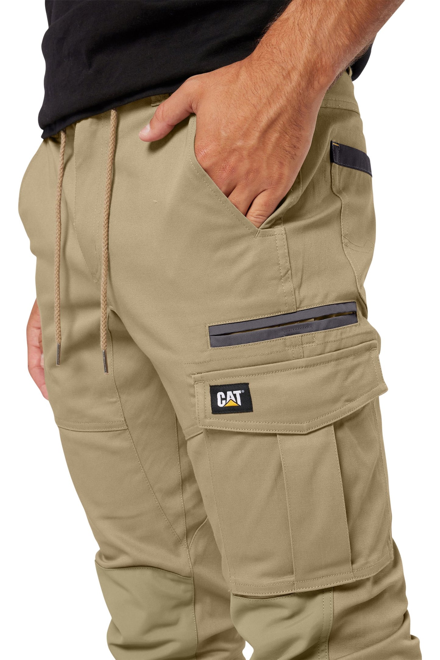 CAT MEN'S CUFFED DYNAMIC PANT - KHAKI