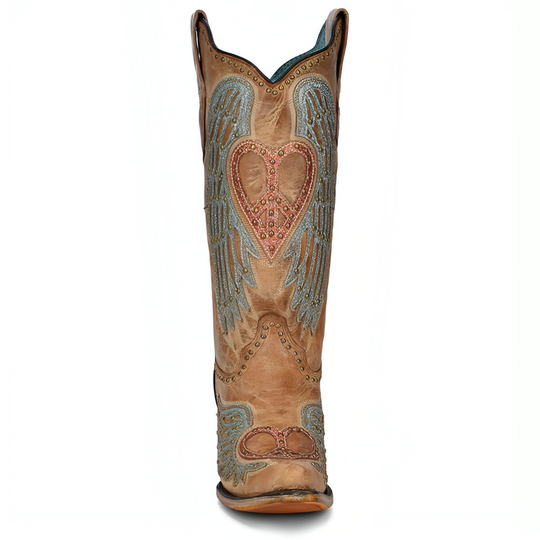 Corral Boot Ladies Heart & Wings SAND