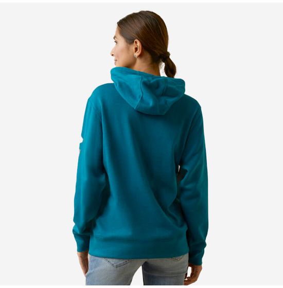 Ariat Women's REAL Logo Hoodie (Deep Lagoon)