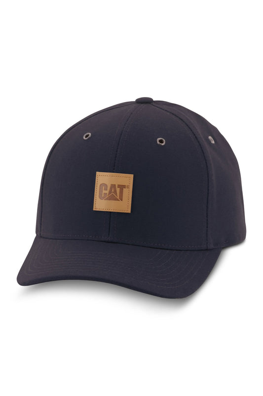 CAT Leather Patch Cap - Black