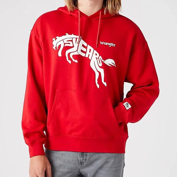 Wrangler Men's 75th Anniversary Hoodie- Red