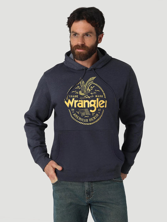 WRANGLER MEN’S TRADEMARK CREST PULLOVER HOODIE