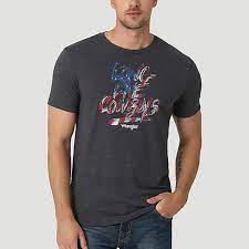 Wrangler Men's Long Live America Tee Shirt