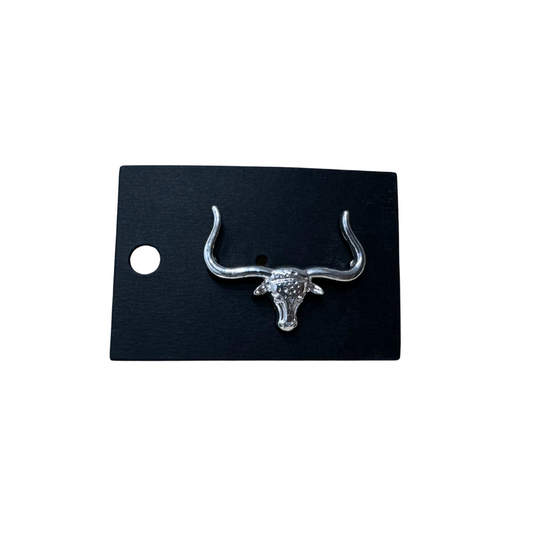 Austin Accent Hat Pin Longhorn Small Silver