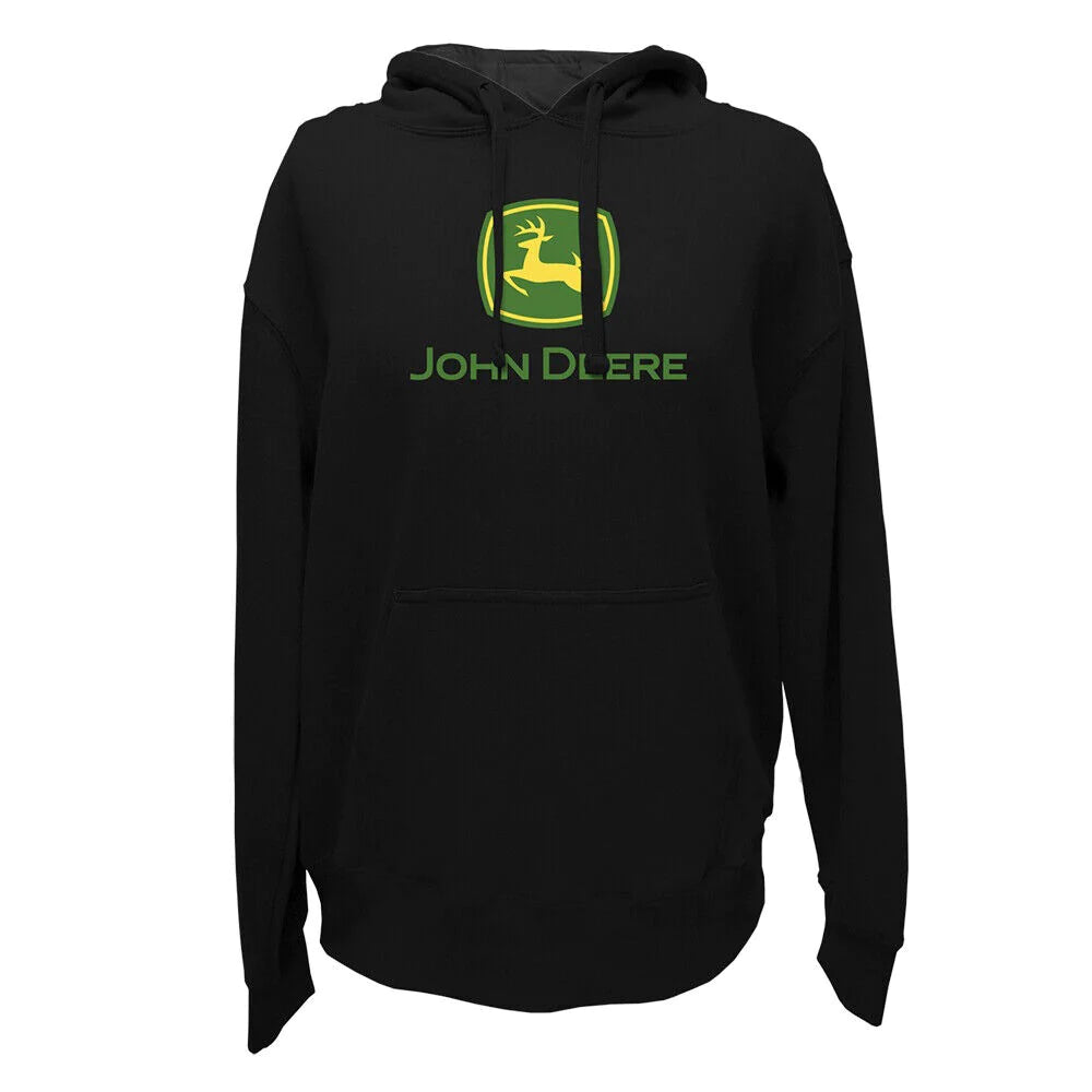 John Deere Men's Logo Fleece Hoodie - Black