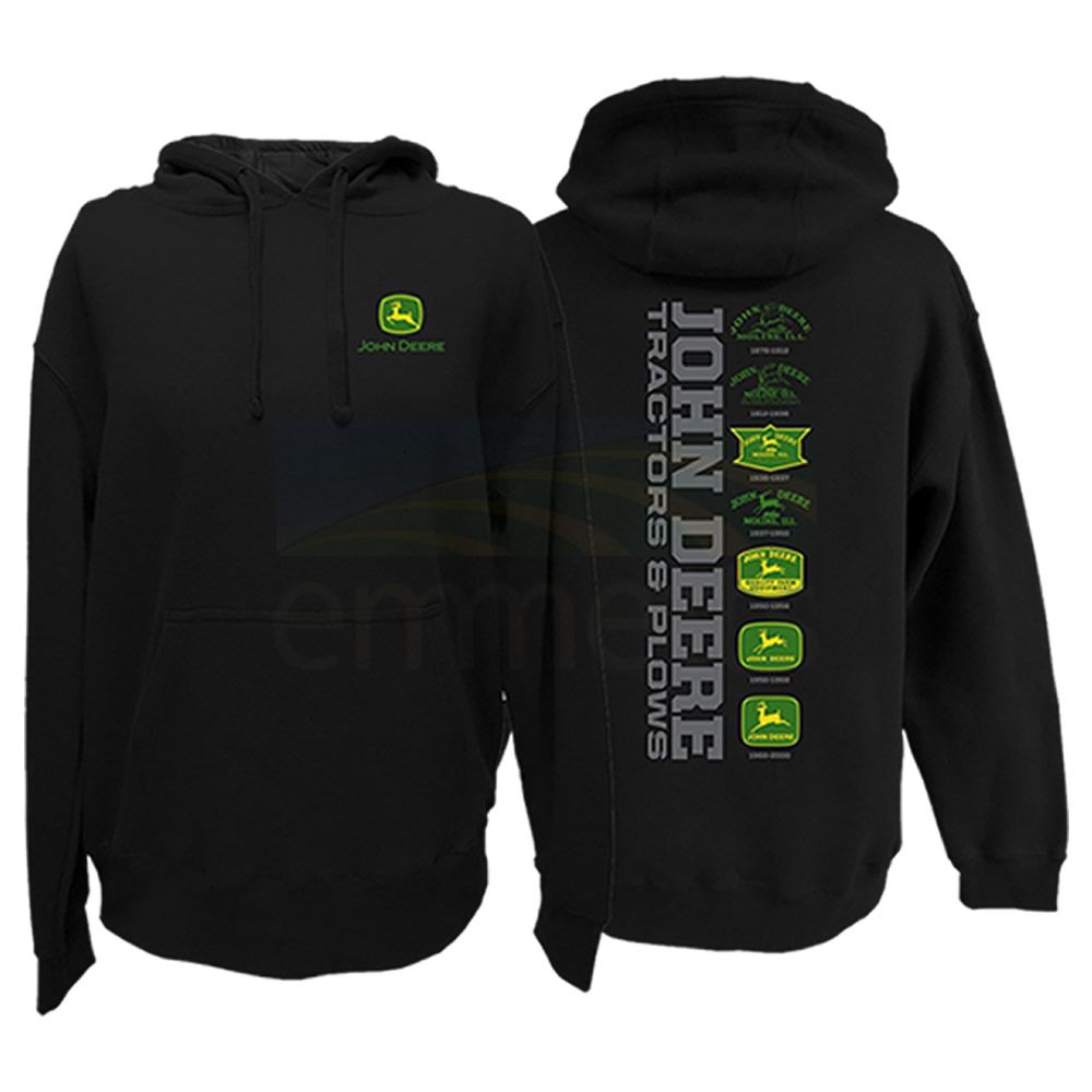 John Deere Men's Graphic Logo Fleece Hoodie - Black