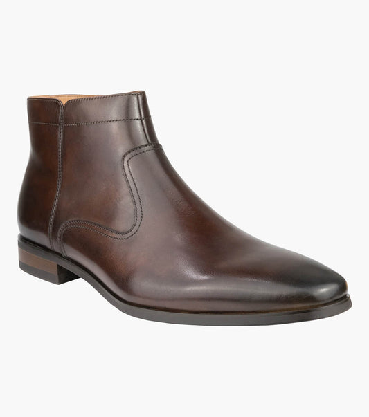 Florsheim Belgrade Plain Toe Zip Boot - Teak