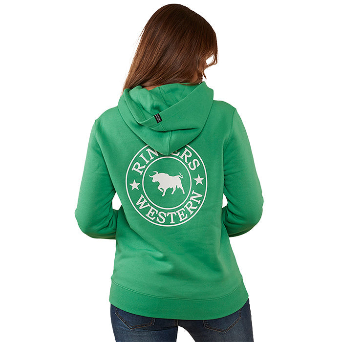 Ringers Western Signature Bull Women's Pullover Hoodie - Kelly Green