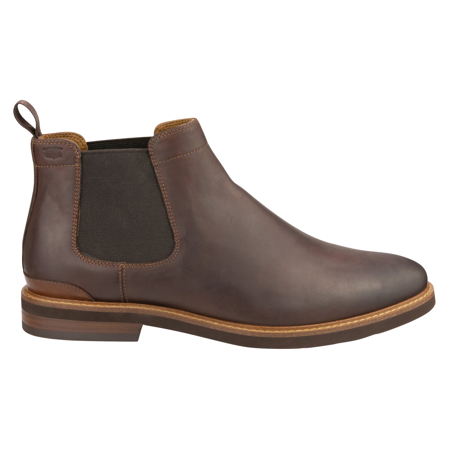 FLORSHEIM HIGHLAND CHELSEA PLAIN TOE GORE BOOT (BROWN)