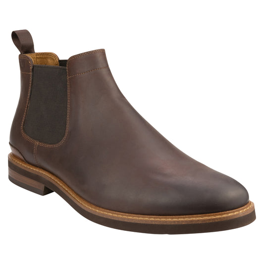 FLORSHEIM HIGHLAND CHELSEA PLAIN TOE GORE BOOT (BROWN)