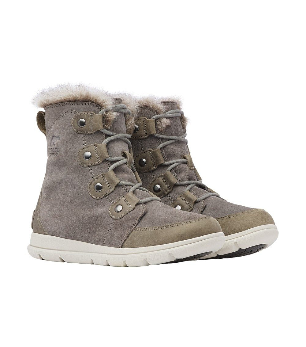 SOREL WOMEN'S EXPLORER JOAN - QUARRY/BLACK