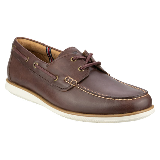 FLORSHEIM ATLANTIC 2 EYE CASUAL BOAT SHOE (REDWOOD)