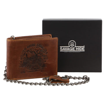 Billy The Kid Men's Leather Wallet with Detachable Chain