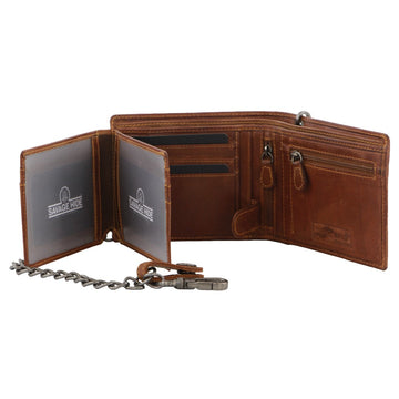 Billy The Kid Men's Leather Wallet with Detachable Chain