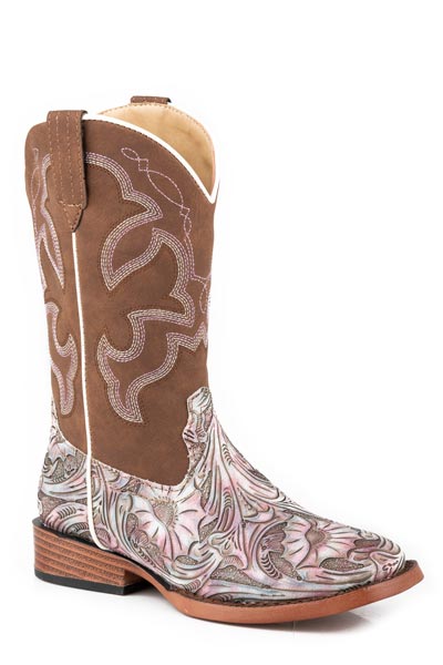 Roper Raya Boot - White / Floral Brown