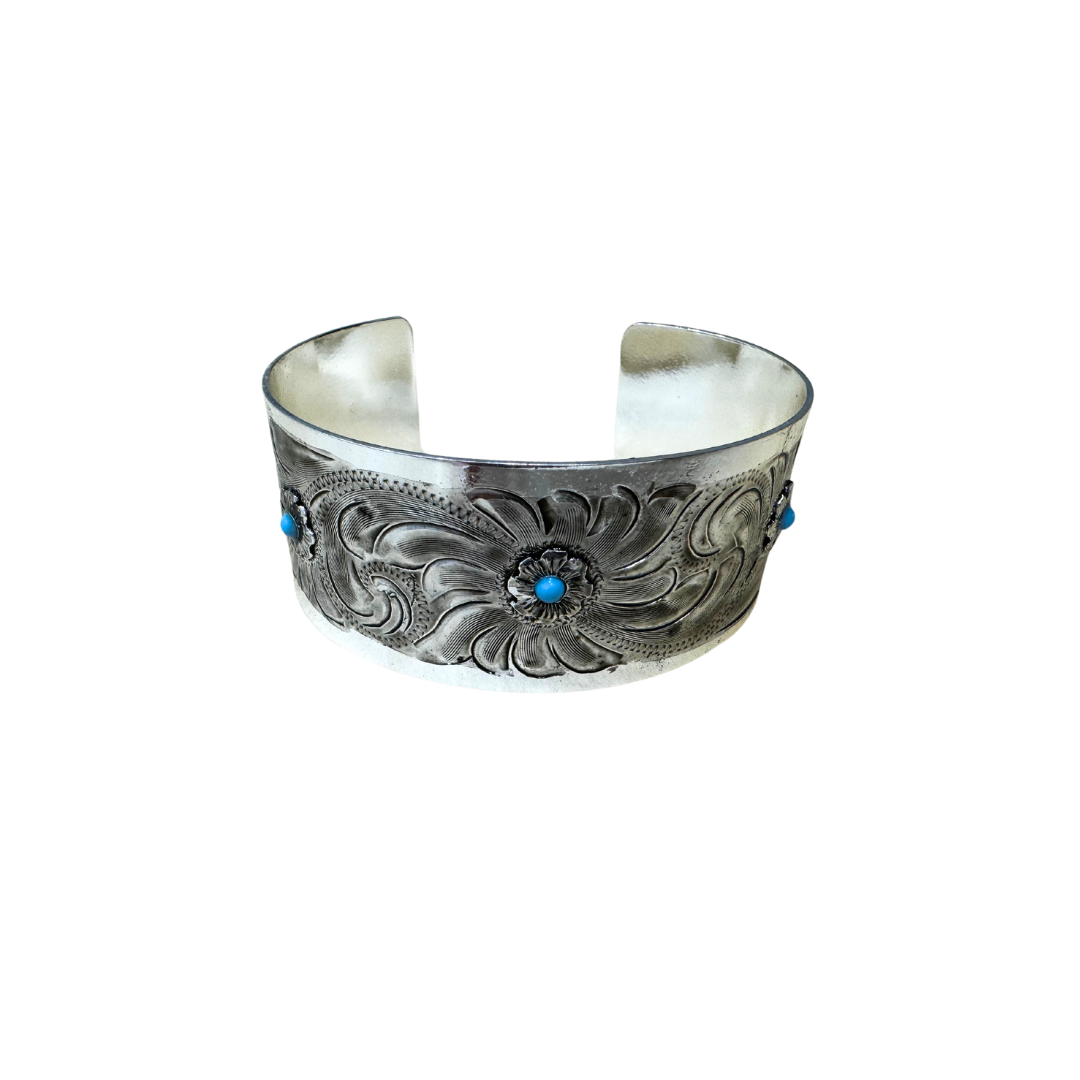 Austin Accent Bracelet Cuff Wide with Turquoise