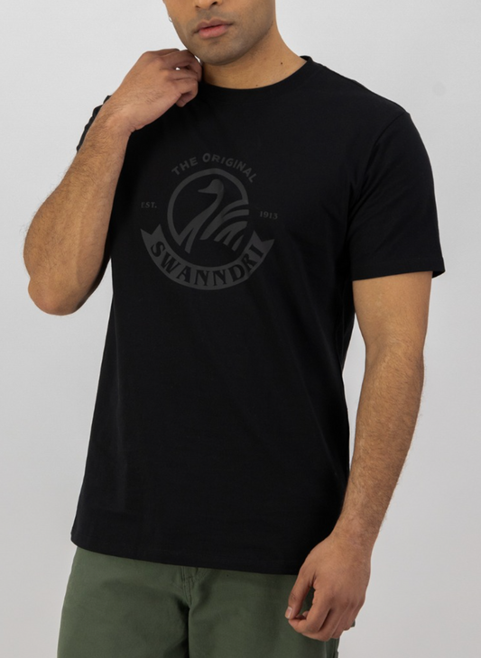 SWANNDRI MEN'S ORIGINAL V2 PRINT T-SHIRT - BLACK