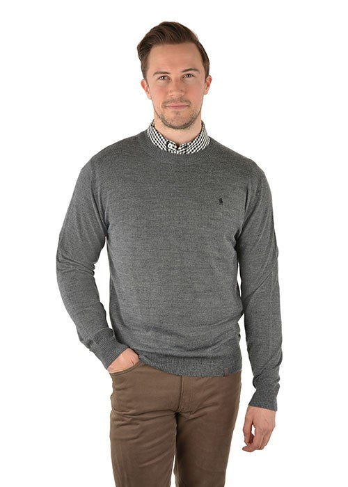 Thomas Cook Mens Gordon Crew Neck Knit Jumper (Grey)