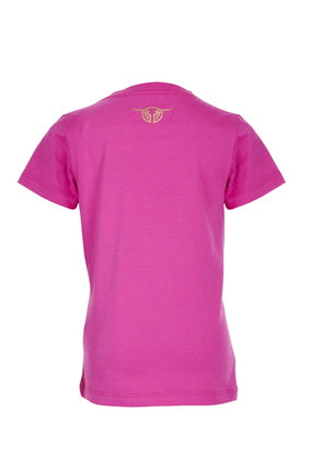 BULLZYE GIRLS ARGYLE SHORT SLEEVE TEE (ROSE) - FINAL SALE