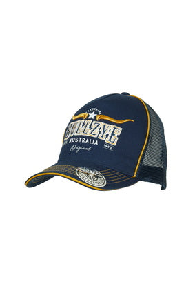 BULLZYE JARROD HI-PROFILE TRUCKER CAP - NAVY