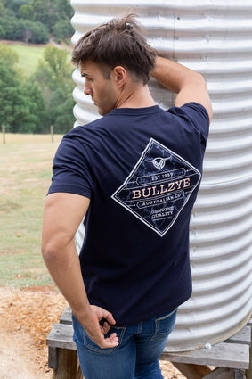 BULLZYE MENS TONY SHORT SLEEVE TEE - NAVY