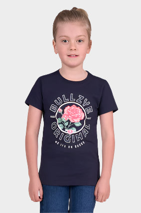 Bullzye Girls Rose S/S Tee (NAVY)