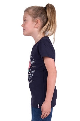 Bullzye Girls Rose S/S Tee (NAVY)