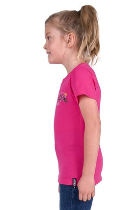 Bullzye Girls Flora S/S Tee (BERRY)