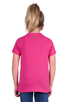 Bullzye Girls Flora S/S Tee (BERRY)