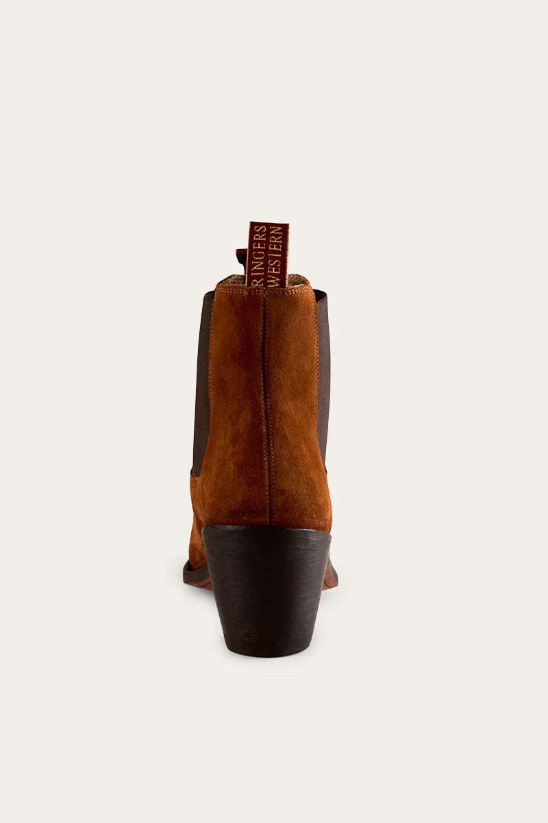 RINGERS WESTERN LADIES ACACIA SUEDE BOOT_Tan