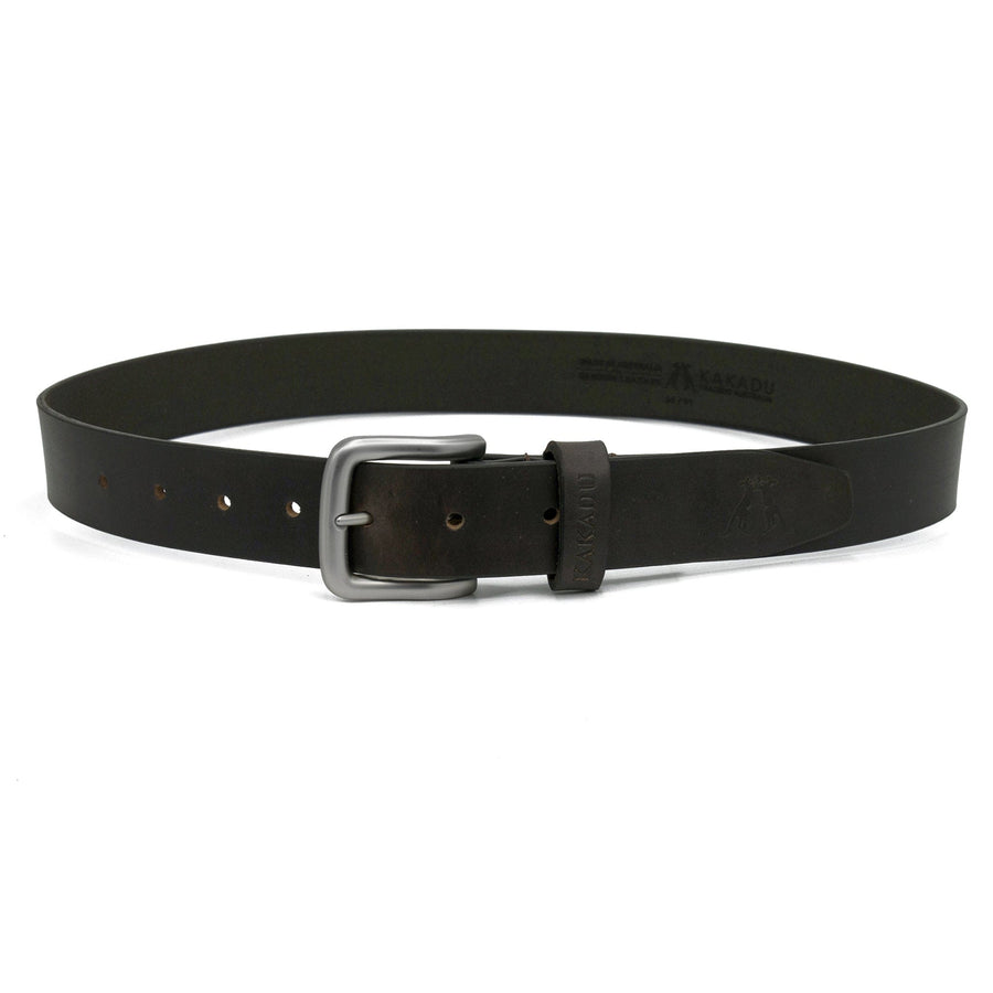 Kakadu Rustler Belt Single Keeper - Dark Brown