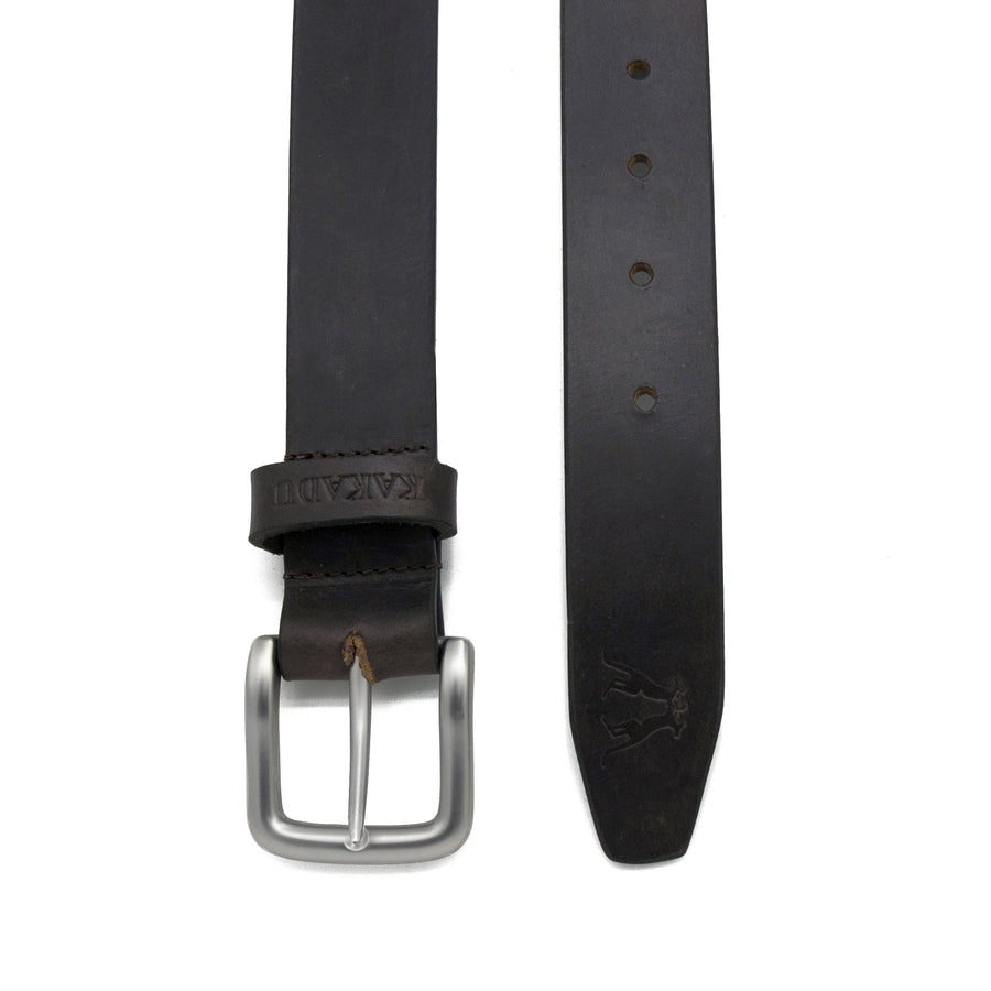 Kakadu Rustler Belt Single Keeper - Dark Brown