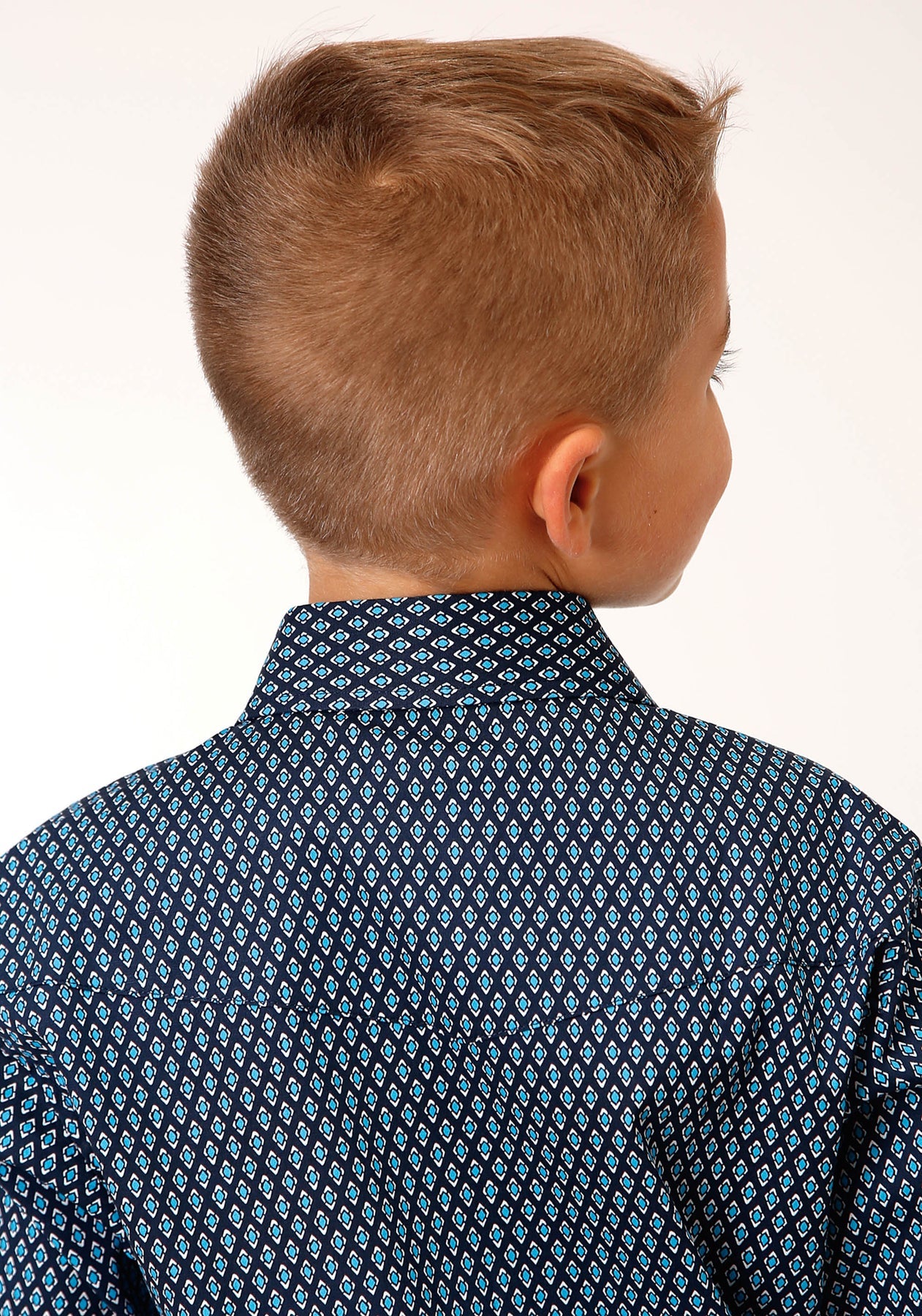 Roper Boys Amarillo Collection Long Sleeve Shirt - Blue