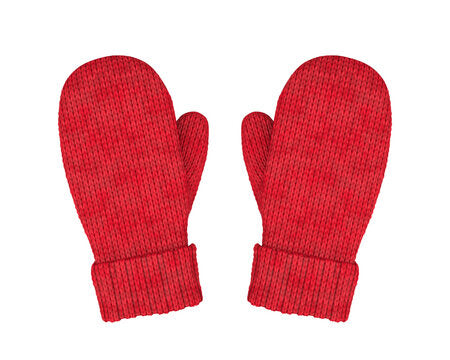 Avenel Kids Stretch Acrylic Mitten - Red