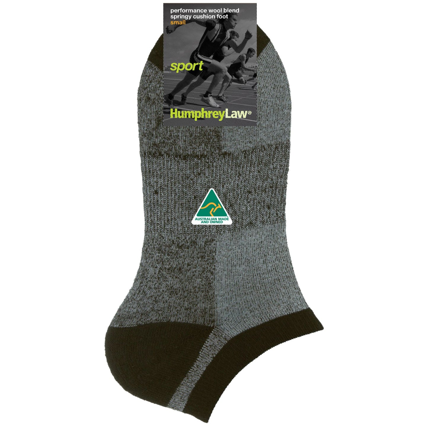 Humphrey Law 67% Wool Terry Cushion Sole Sport Sock - Size Small