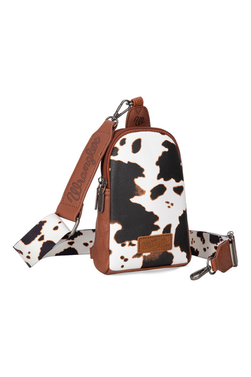 WRANGLER COW PRINT SLING BAG